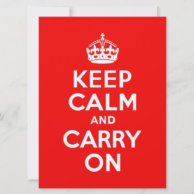 Keep Calm and Carry On赤 (正面)