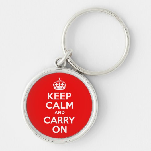 Keep Calm and Carry On赤 キーホルダー (正面)