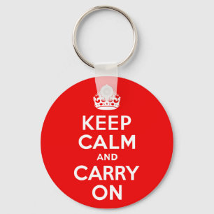 Keep Calm and Carry On赤 キーホルダー