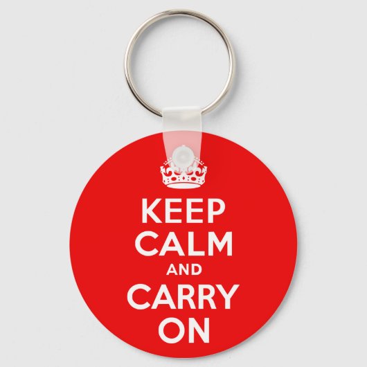 Keep Calm and Carry On赤 キーホルダー (正面)