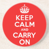 Keep Calm and Carry On赤 コースター (正面)