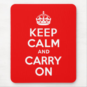 Keep Calm and Carry On赤 マウスパッド