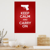 Keep Calm and Carry On銃器M&P9cポスター ポスター (キッチン)