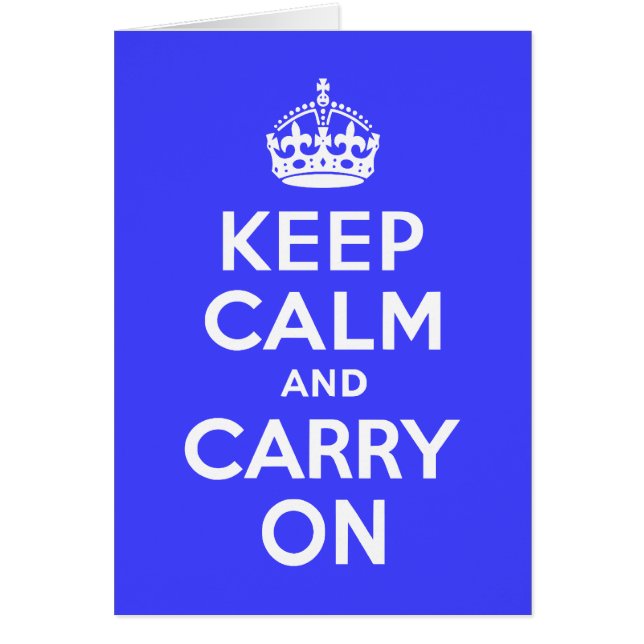 Keep Calm and Carry On青 (正面)