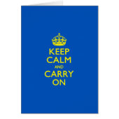 KEEP CALM AND CARRY ON青 (正面)
