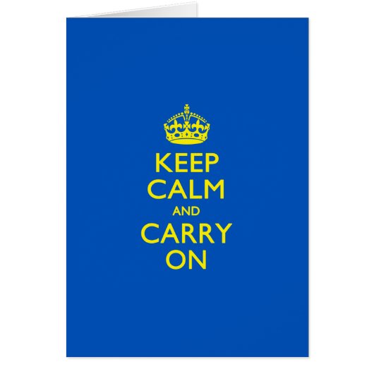 KEEP CALM AND CARRY ON青 (正面)