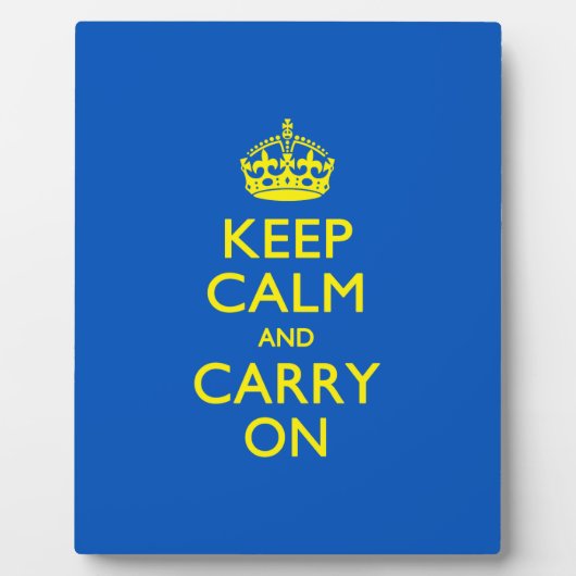 KEEP CALM AND CARRY ON青 フォトプラーク (正面)