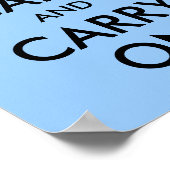 Keep Calm and Carry On青 ポスター (角)