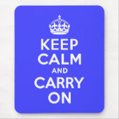 Keep Calm and Carry On青 マウスパッド (正面)