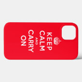 Keep Calm and Carry On |のヴィンテージのデザイン Case-Mate iPhoneケース (裏面 (横))