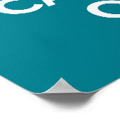 Keep Calm and Carry On_アクア ポスター (角)