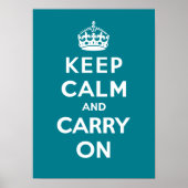 Keep Calm and Carry On_アクア ポスター (正面)