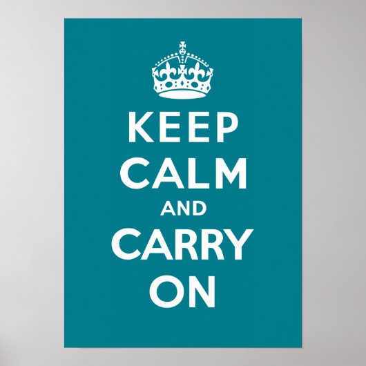 Keep Calm and Carry On_アクア ポスター (正面)