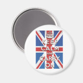 Keep Calm and Carry On イギリスの旗 マグネット (正面/裏面)