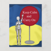 Keep Calm and Carry On。ウクライナ強 ポストカード (正面)