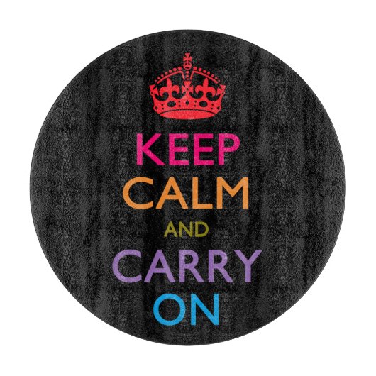 KEEP CALM AND CARRY ON カッティングボード (正面)