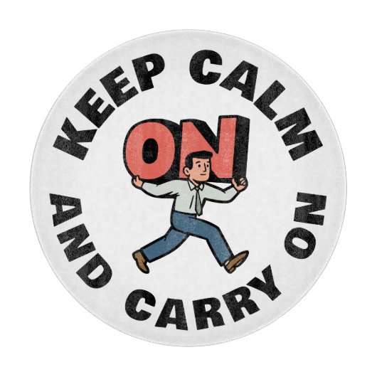 Keep Calm and Carry On カッティングボード (正面)