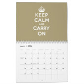 Keep Calm and Carry On カレンダー (3月 2026)