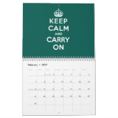 Keep Calm and Carry On カレンダー (2月 2027)