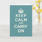 Keep Calm and Carry On カード (黄色い花)