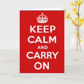 Keep Calm and Carry On カード (黄色い花)