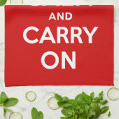 Keep Calm and Carry On キッチンタオル (折り畳み)