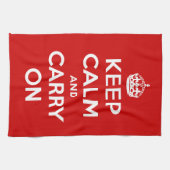 Keep Calm and Carry On キッチンタオル (横)