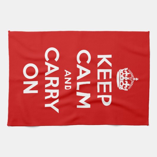 Keep Calm and Carry On キッチンタオル (横)