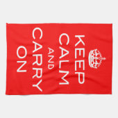 Keep Calm and Carry On – キッチンティーディッシュタオル キッチンタオル (横)