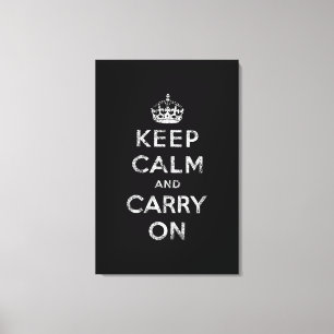 Keep Calm and Carry On キャンバスプリント