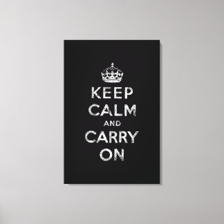 Keep Calm and Carry On キャンバスプリント