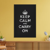 Keep Calm and Carry On キャンバスプリント (インサイチュ (リビング))
