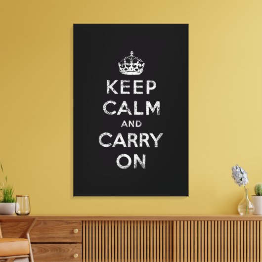 Keep Calm and Carry On キャンバスプリント (インサイチュ (リビング))