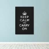 Keep Calm and Carry On キャンバスプリント (インサイチュ (ウッドフロア))