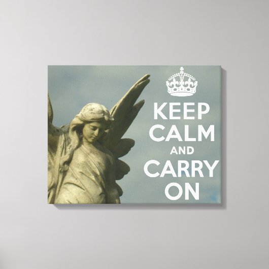 Keep Calm and Carry On キャンバスプリント (正面)