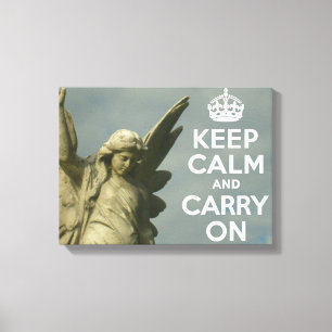 Keep Calm and Carry On キャンバスプリント