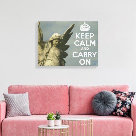 Keep Calm and Carry On キャンバスプリント (インサイチュ (リビング))