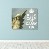 Keep Calm and Carry On キャンバスプリント (インサイチュ (ウッドフロア))
