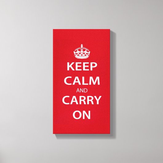 Keep Calm and Carry On キャンバスプリント (正面)