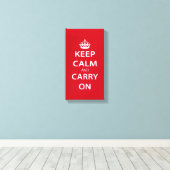 Keep Calm and Carry On キャンバスプリント (インサイチュ (ウッドフロア))