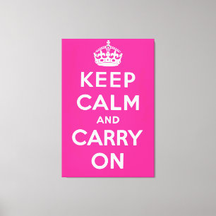 Keep Calm and Carry On キャンバスプリント