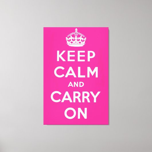 Keep Calm and Carry On キャンバスプリント (正面)