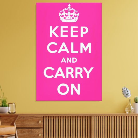 Keep Calm and Carry On キャンバスプリント (インサイチュ (リビング))
