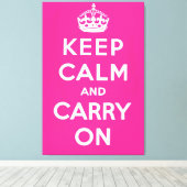 Keep Calm and Carry On キャンバスプリント (インサイチュ (ウッドフロア))