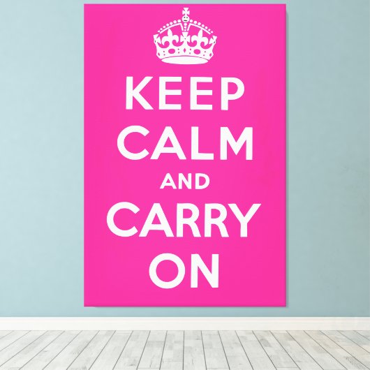 Keep Calm and Carry On キャンバスプリント (インサイチュ (ウッドフロア))