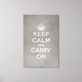 Keep Calm and Carry On キャンバスプリント