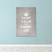 Keep Calm and Carry On キャンバスプリント (インサイチュ (ウッドフロア))