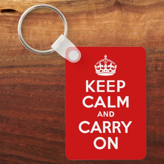 Keep Calm and Carry On キーホルダー (正面)