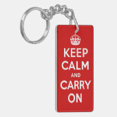 Keep Calm and Carry On キーホルダー (正面左)