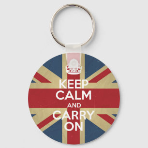 Keep Calm and Carry On キーホルダー